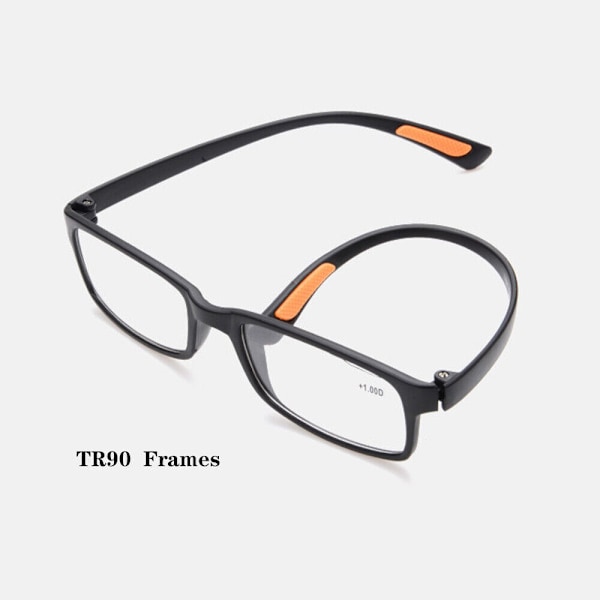 3 st TR90 Läsglasögon Svarta / Bruna Plastbågar +100 +150 till +400 Black +2.50