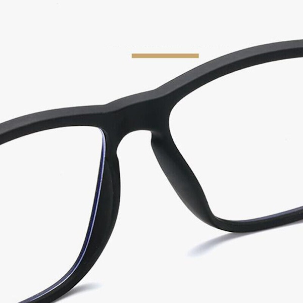 Herr Dam Fyrkantiga Blåljusblockerande Läsglasögon Helbåge Sportglasögon Leopard +0.50 strength