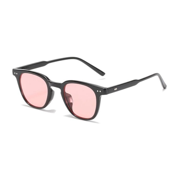 Läsglasögon med nitdetaljer för män och kvinnor, tonade blågröna rosa linser +1.0~+6.0 Black Pink Plano