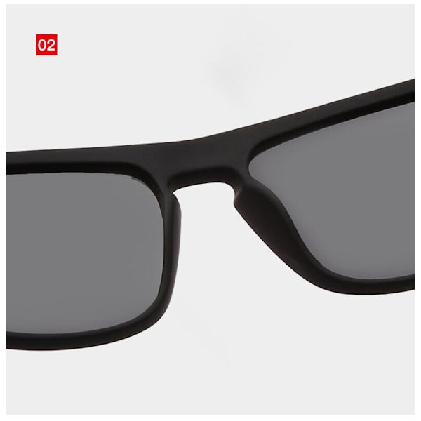Herr Fyrkantiga Sport Fotochromatiska Läsglasögon Helbåge Mode Solglasögon Heta Black +4.50 strength