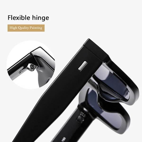 Herr Dam Tjock Ram Anti Blått Ljus Läsglasögon Klassiska Fyrkantiga Glasögon Nya Leopard +4.00 strength