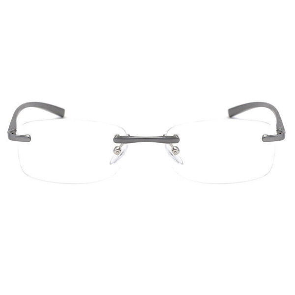 Fjäderlätta Nya Läsglasögon Ramlösa Aluminium Magnesium för unisex Square +1.00 strength