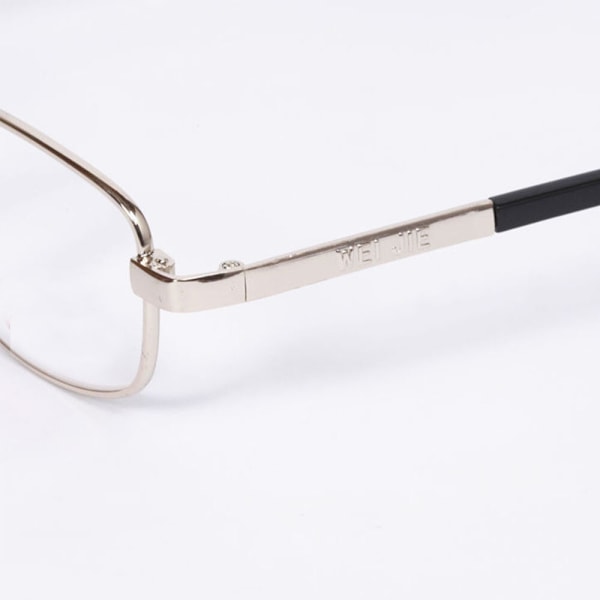 Fashion Unisex Läsglasögon Guld Metallram Glasögon +450 +500 +550 +600 +4.50 strength