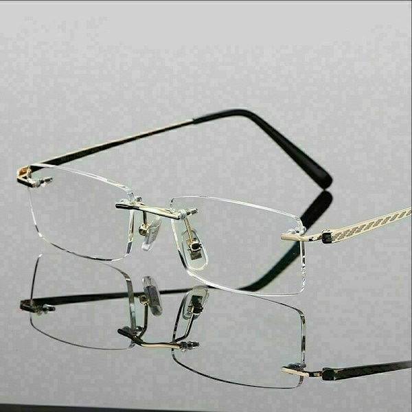 Bågfria läsglasögon Business Readers Lätta Metall Herr +1.0~4.0 +1.50 strength