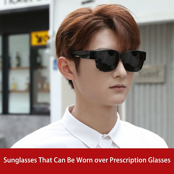 Körning Ridning Passar Över Glasögon Solglasögon Polariserade Omslutande Fyrkantiga Shades Polarized Clear Set