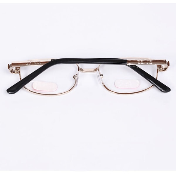 Fashion Unisex Läsglasögon Guld Metallram Glasögon +450 +500 +550 +600 +4.50 strength