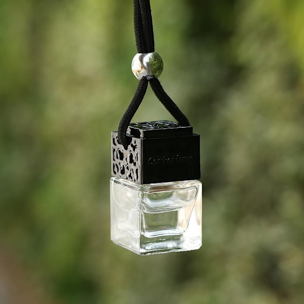 Hängande Diffuser Luftfräschare Bilparfymflaska Doft Tomma Glasflaskor gold-3PCS