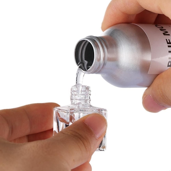 Hängande Diffuser Luftfräschare Bilparfymflaska Doft Tomma Glasflaskor silver-1PC