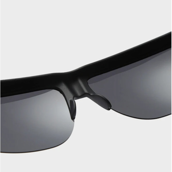 Unisex Halvram Passar Över Glasögon Polariserade Solglasögon Omslutande Glasögon Nya Gray