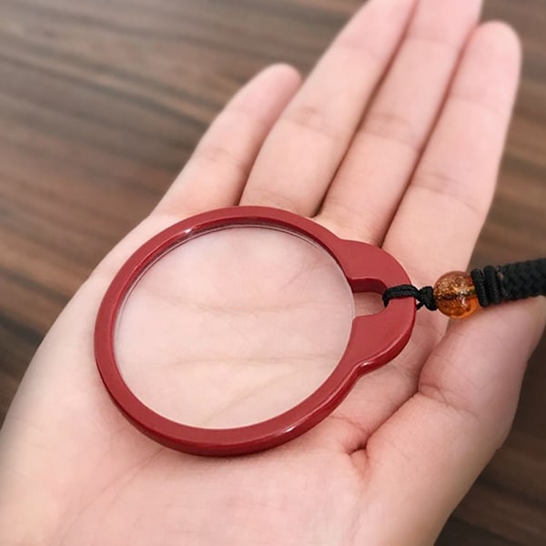 Hängsmycke Kreativa Läsglasögon Läshjälp Halsband Läsglasögon Red-150
