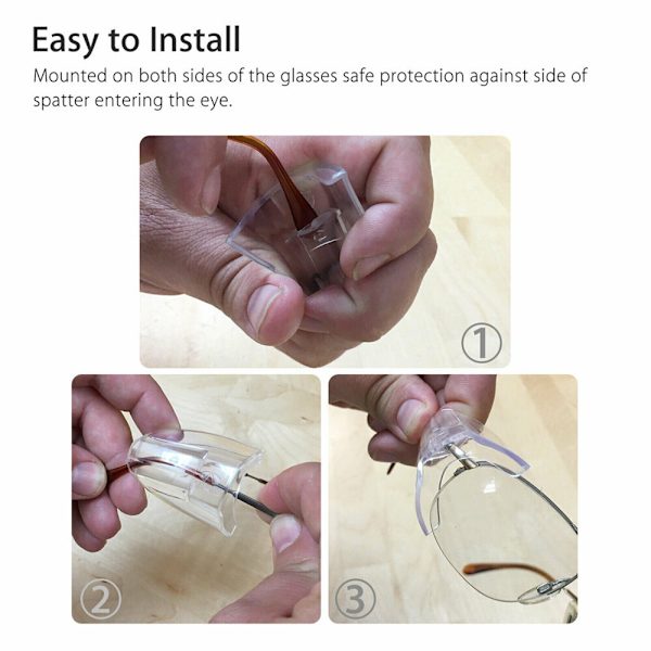 Säkerhet Dammtäta Skyddsglasögon Sidoskydd Skyddar Ögon Glasögon Säkert Skydd 17mm