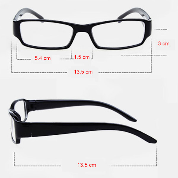 Kortynta Herrglasögon Plast Anti Blått Ljus Lins -1.00 +1.50 / -6.00 -5.50