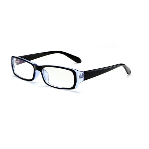 Läsglasögon för män, svart plastram, styrka +6.50 +7.00 +7.50 +8.00 Black+Blue +7.00