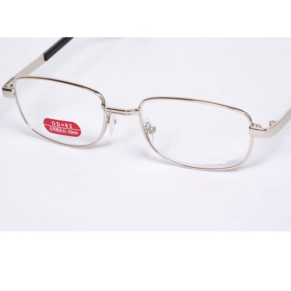Fashion Unisex Läsglasögon Guld Metallram Glasögon +450 +500 +550 +600 +4.50 strength