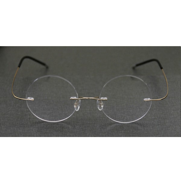 Läsglasögon Män Kvinnor Bågfri Titanram -0.50 -0.75 -1.0 -1.5 / -6.0 Style 1 Custom Lenses