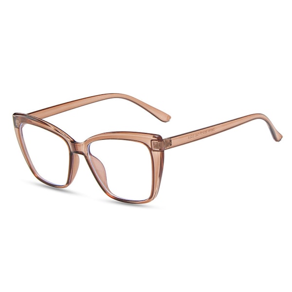 Nya Cat Eye Anti Blått Ljus Läsglasögon För Kvinnor Mode Helbåge Glasögon C4 Brown 0