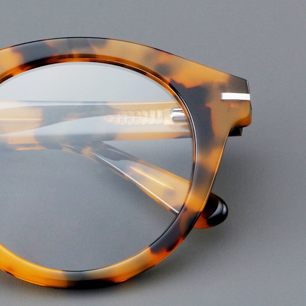 Retro Acetate Båge Runda Mode Glasögon Män Kvinnor Klara Linser Glasögonbågar C3