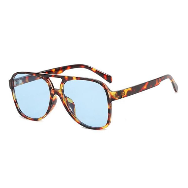 Retro Dubbelbåge UV-skydd Färgade Glas Läsglasögon för Män och Kvinnor +1.0~+6.0 Leopard Brown Lens Notes for Left Right Strength