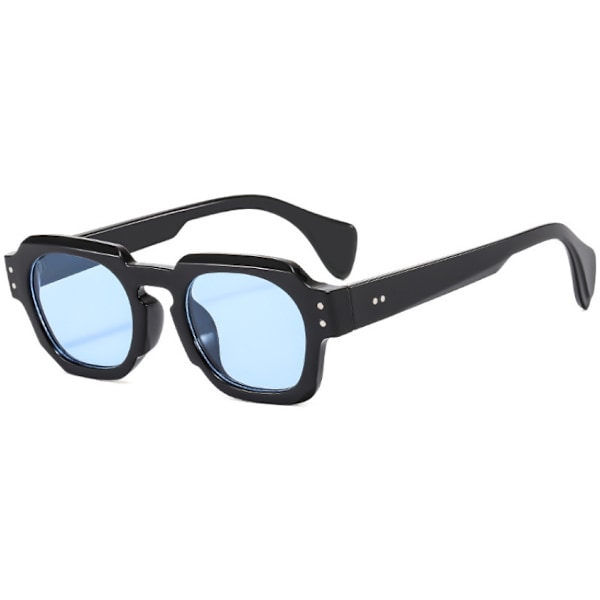 Retro Små Ovala Solglasögon för Män Kvinnor Utomhus Solskyddsglasögon UV400 #7 Blue