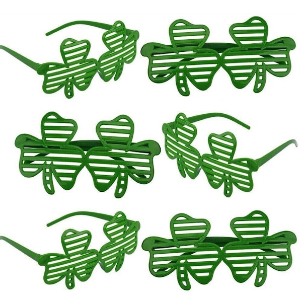 Irländsk Festival Serie Klöver Glasögon St. Patrick's Day Tema Fest Dekoration B