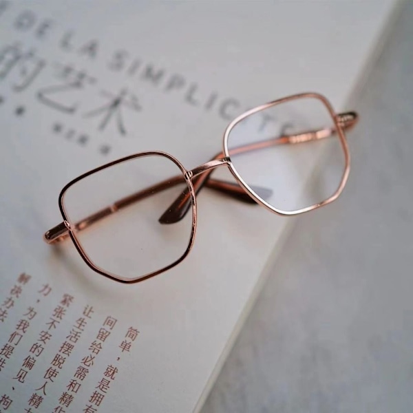 8,5 cm Metallglasögon Leksaker Bomullsdockor Glasögon För Labubu Glasögon För 20 CM Docka rose gold