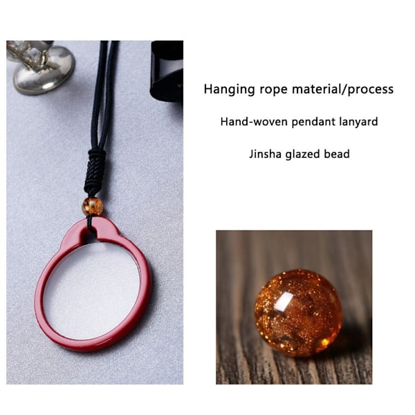 Hängsmycke Kreativa Läsglasögon Läshjälp Halsband Läsglasögon Red-250