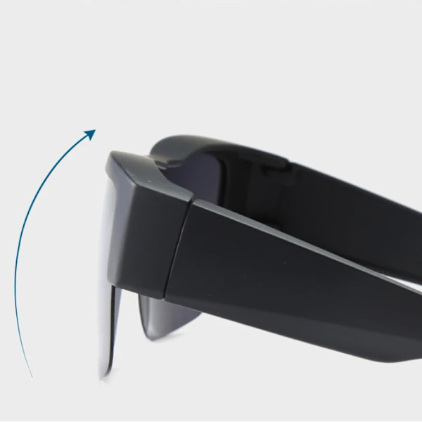 Unisex Halvram Passar Över Glasögon Polariserade Solglasögon Omslutande Glasögon Nya Gray