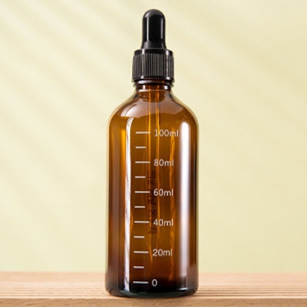 Eterisk Olja Droppflaska Droppflaska med Skala Flytande Pipettflaska 100ml