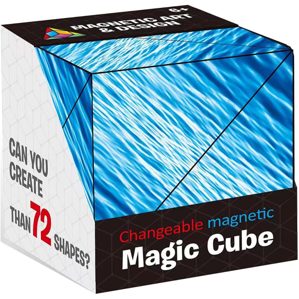 3D Magic Cube, Infinity Flips Magnetiska kuber 72 Former Fidget Toy för Barn Vuxna Anti Stress Form Shifting Box Pusselleksaker (Färg D)