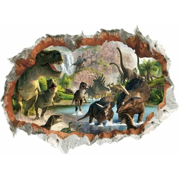 3D dinosaurieväggklistermärken, dinosaurieväggklistermärken för pojkar, 3D di