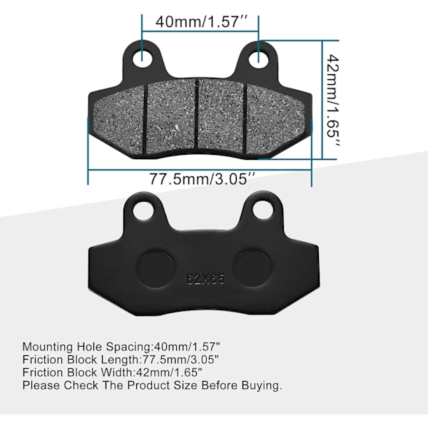 Bromsbelägg för Scooter, Bromsar, Ersättning för 150cc 200cc 250cc ATV Dirtbike Pitbike Go Kart