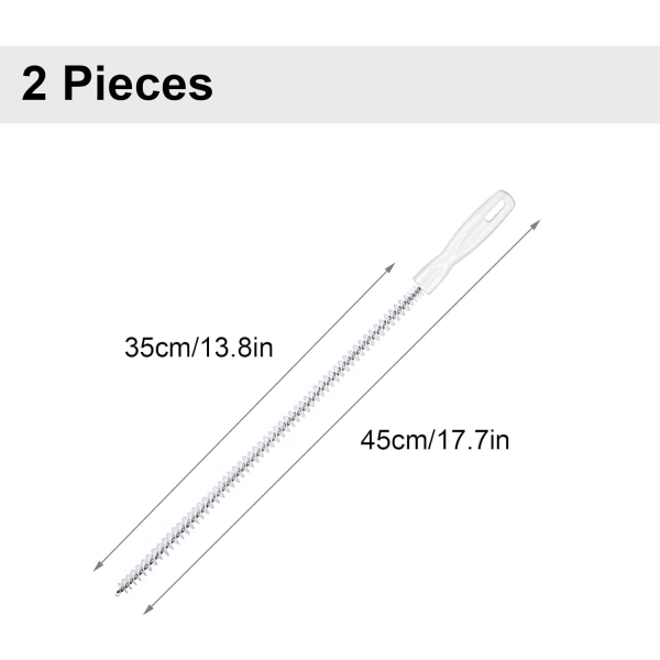 Flexibla avloppsrör rengöringsborstar - 2-pack 45 cm diskbänksrengöringsverktyg - Effektiva och enkla att använda