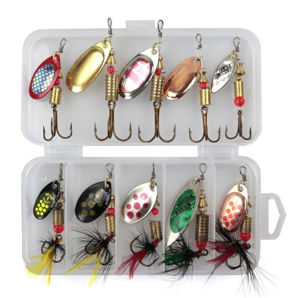 Road Runner Spinning Paljetter Set, Metal Crank Paljetter, 3-7g Lures