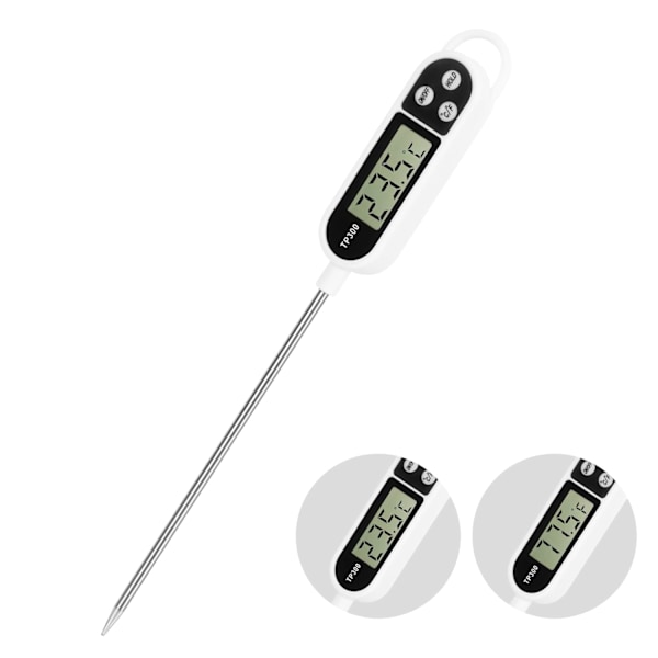 Digital matlagningstermometer, omedelbar avläsning kökstermometer med lång sond för matlagning, bakning och grillning