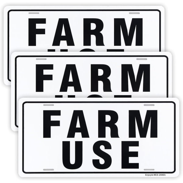 Farm Use ID Tag Sign - Reflekterande aluminiumskylt rostfritt aluminium (12" x 6")