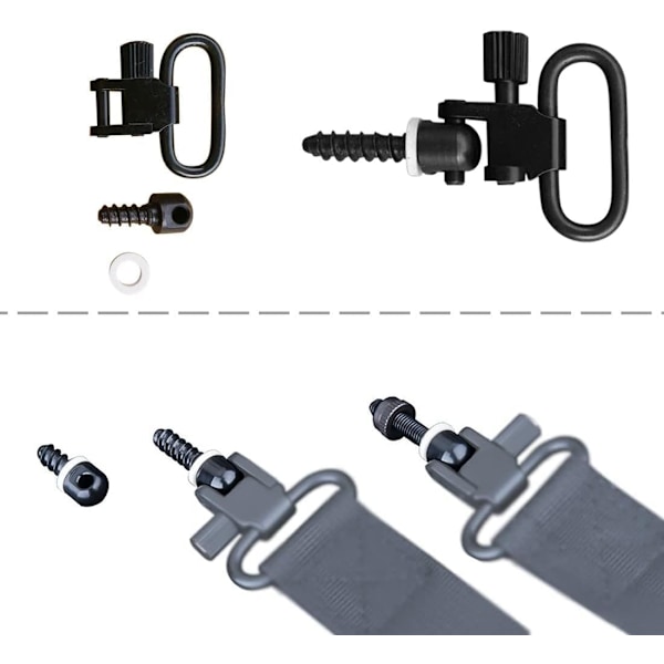 Sling Swivel Bolt 3 st/set Bultmonteringsskruvar Kit för Gevär, Slings & Bipod Sleeves Swivel Stud Base