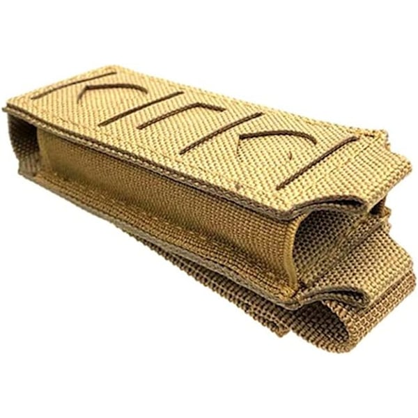 Utomhus taktisk enkelmagasinväska Mollo liten tillbehörsväska arméfläktutrustning tillbehörssats CS snabbdragärm 11x3,5x3cm sand