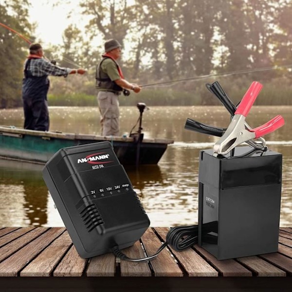 AUTOMATISK LADDARE FÖR BLYSYRA BATTERI 2-24V (2AH – 24 AH) - ANSMANN ALCS 2-24A - AUTOMATISK BATTERI SPÄNNINGSJUSTERING