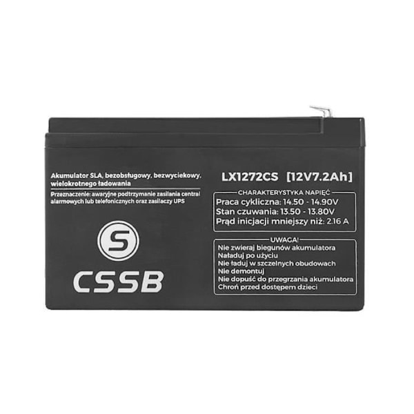 12V 7,2Ah ladattava geeliakku ilman vuotoa ja huoltovapaa CSSB