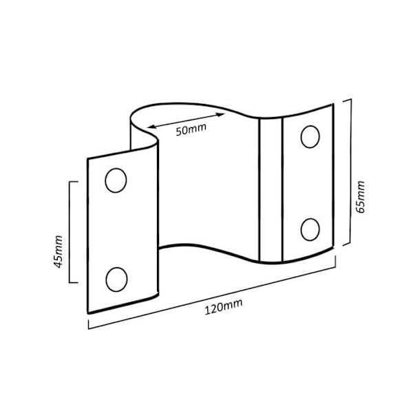 Tuki satelliittiantennimaston 48mm MCTV-553 antenniasennukselle