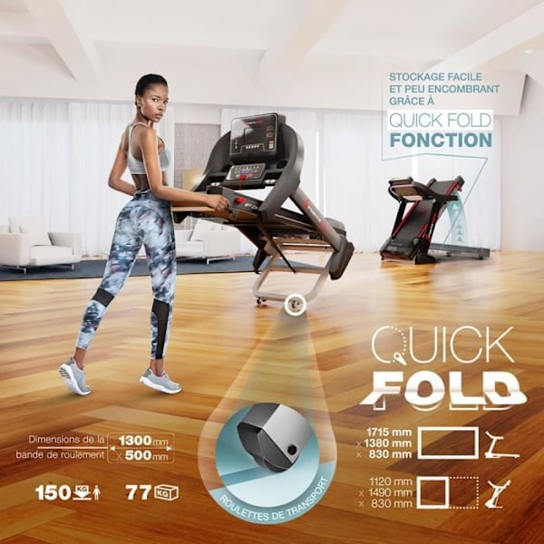 Löparband - Sportstech - F37 - Fällbar - Självsmörjande - Max 150kg