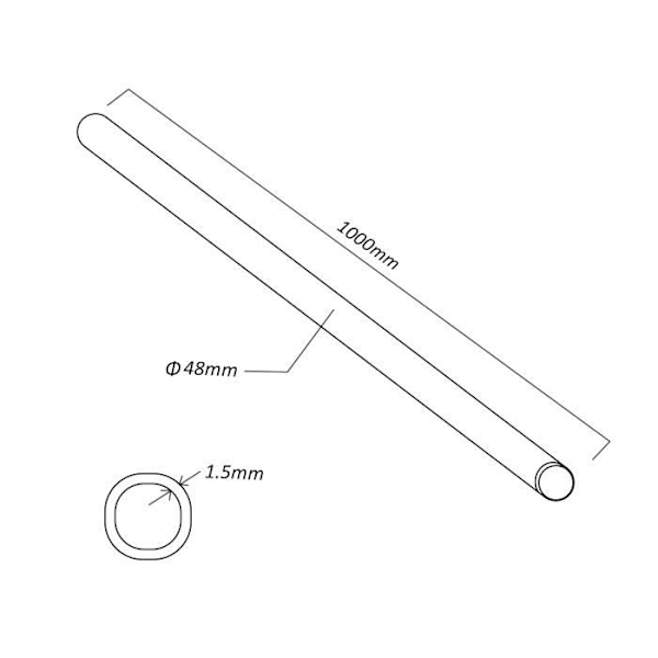 MCTV-560 antennmast 48*1,5*1000 fixering