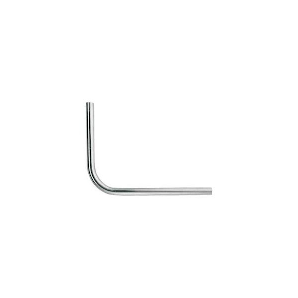 L-formet offset arm - D.50 LG910 1 ALBUE - HVID ZINK