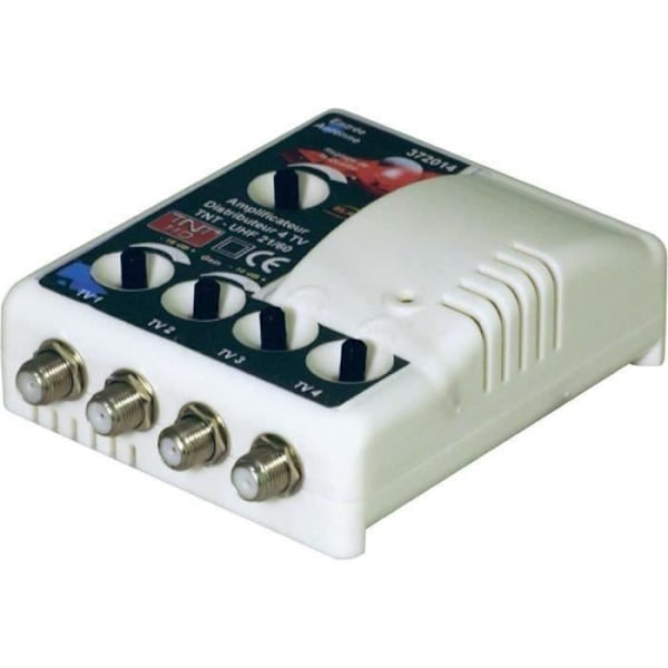 DTT-vahvistin 1E/4 suodatetut lähdöt 4G 15 - 35dB Elap 372014