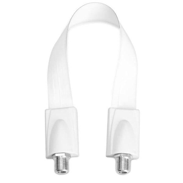 kwmobile Platt satellitantennkabel - SAT-kabel går genom TV-fönster eller mottagare - 26,5 cm sladd, 0,3 mm tjock - Coaxi-kontakt