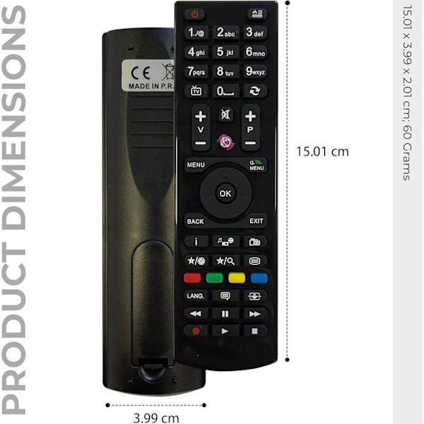 Fjernbetjening - HD LINE - CGV Premio SAT HD-W3 / HD-W4 / HD-W5 - Sort - Enkel fjernbetjening
