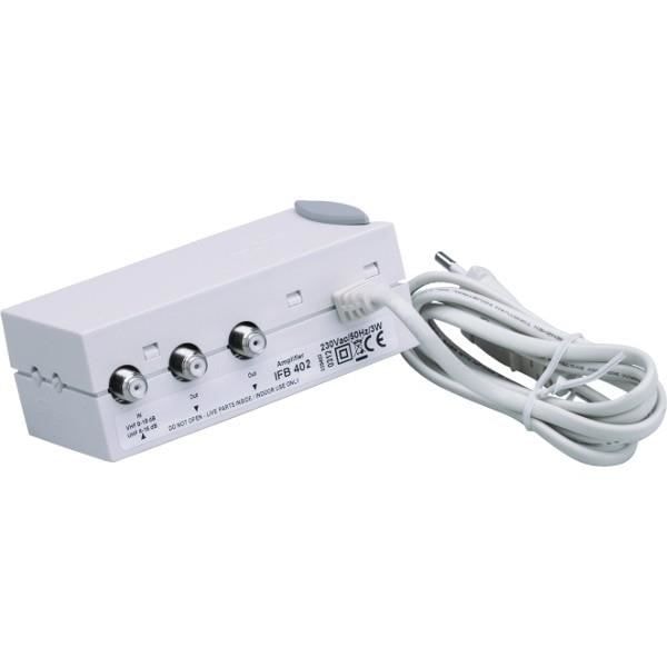 Appartementsförstärkare - TRIAX - IFB 402 - 862 MHz - Justerbart gain - 2 utgångar