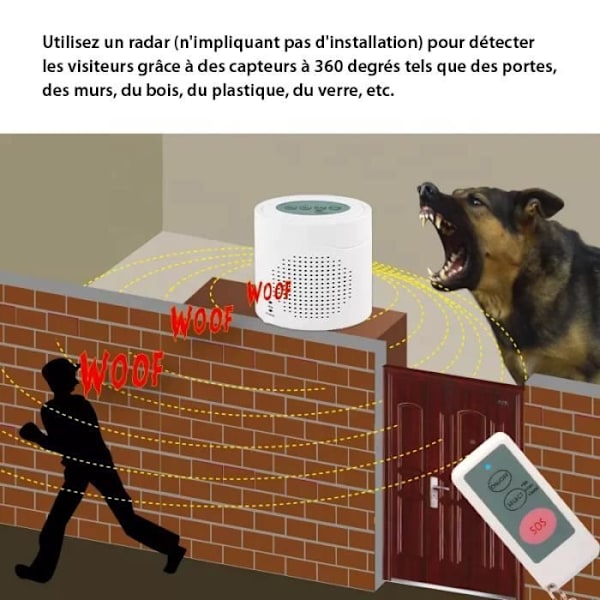 Säkerhetsalarm - Siren - RL-300D - 360 graders detektion - Trådlös - 2 fjärrkontroller
