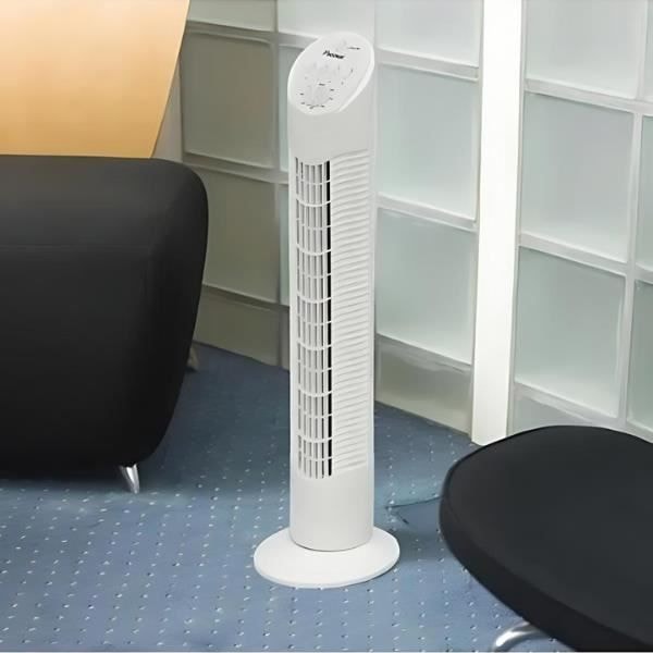 AFT760W luftsøjle tårnventilator oscillerende 75° hvid, 35 watt og 3 hastigheder Vit