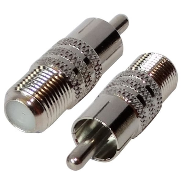 AERZETIX: 2X uros RCA-sovittimen pistoke - naaras F-liitin